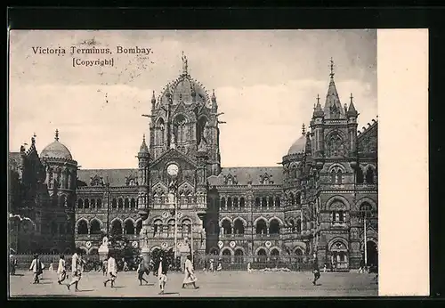 AK Bombay, Victoria Terminus, Bahnhof