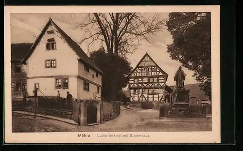 AK Möhra, Lutherdenkmal mit Stammhaus