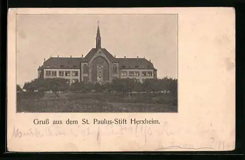 AK Herxheim, Blick auf St. Paulus-Stift