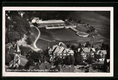 AK Oberhof in Thüringen, Ortsansicht aus der Vogelschau