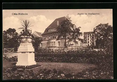 AK Köln-Mülheim, Partie im Stadtgarten
