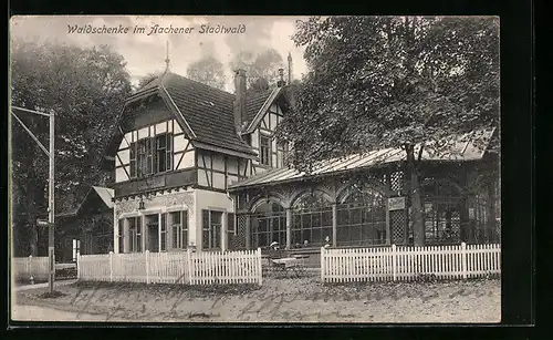 AK Aachen, Blick auf Gasthaus Waldschenke