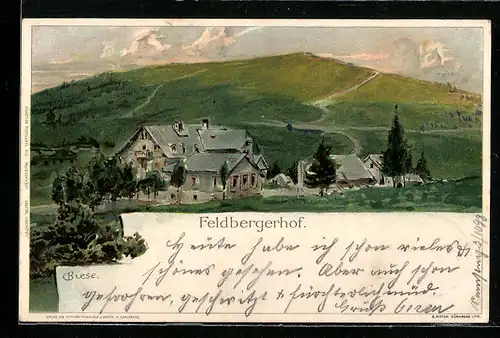 Künstler-AK Carl Biese: Feldbergerhof