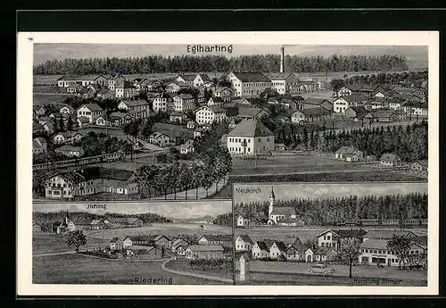 AK Eglharting, Neukirch mit Handlung Birner, Ilching und Riedering, Teilansicht