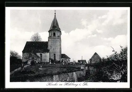 AK Hohburg i. Sa., Blick auf Kirche