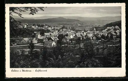 AK Selters i. Westerw., Ortsansicht mit Bergen