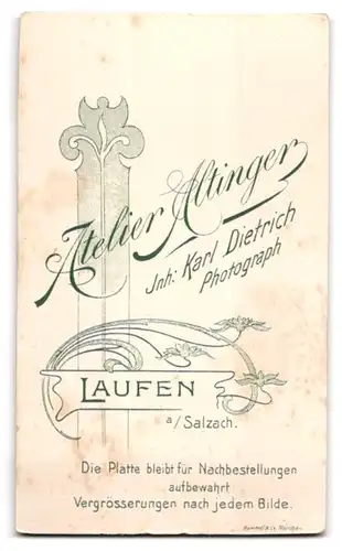 Fotografie Atelier Altinger, Laufen a. Salzach, Stattlicher Herr mit Schnauzbart