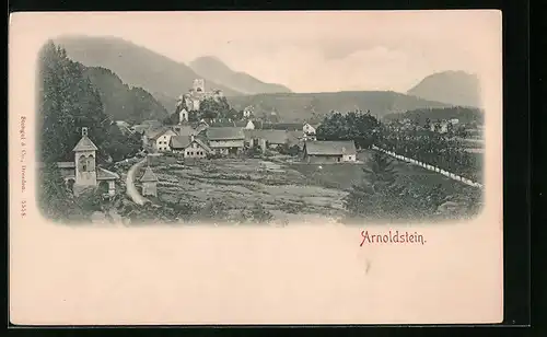 AK Arnoldstein, Panoramaansicht der Stadt, Blick zur Kirche