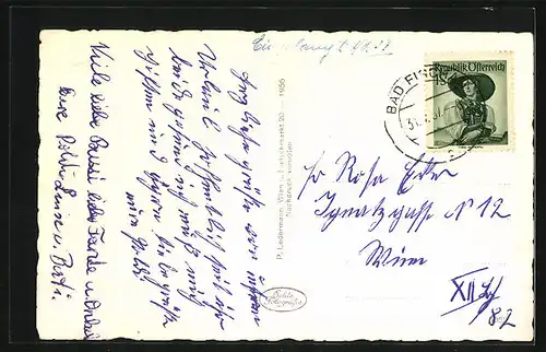 AK Bad Fischau, Ortsansicht mit Fernblick