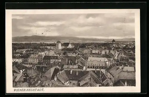 AK Wiener-Neustadt, Teilansicht aus der Vogelschau