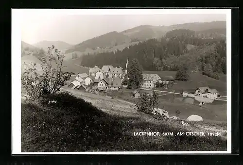 AK Lackenhof, Gesamtansicht aus der Vogelschau