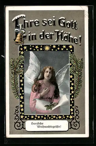 AK Ehre sei Gott in der Höhe, Weihnachtsengel