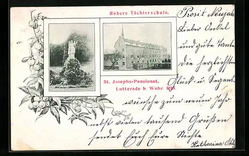 AK Lutterade b. Wehr, St. Josephs-Pensionat, Höhere Töchterschule