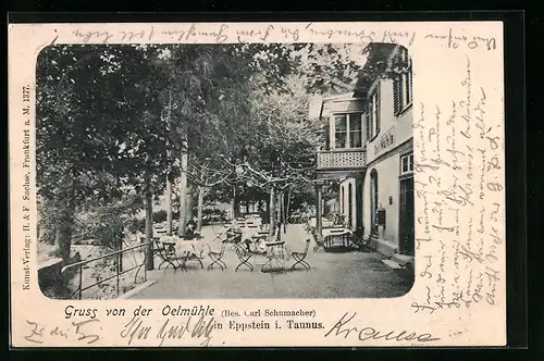 AK Eppstein i. Taunus, Gasthaus Oelmühle, Bes.: Carl Schumacher