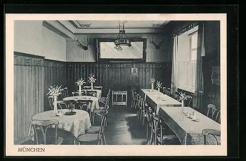 AK München, Hotel-Restaurant Pfälzer Hof, Schommerstr. 14b