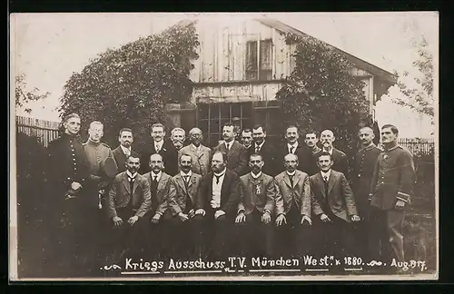 AK München-Sendling, Kriegsausschuss T. V. München West von 1880 im August 1917