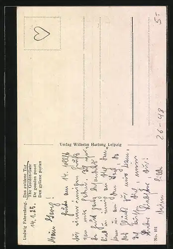 Künstler-AK Ludwig Fahrenkrog: Das goldene Tor