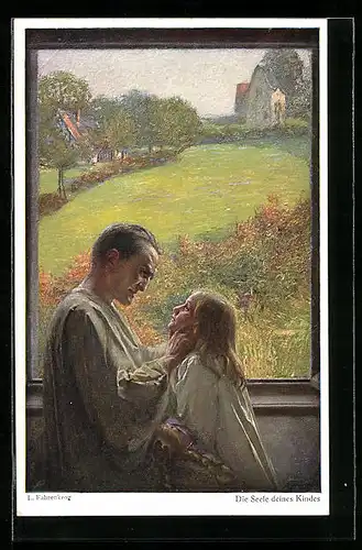 Künstler-AK Ludwig Fahrenkrog: Die Seele deines Kindes