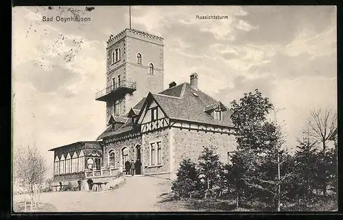 AK Bad Oeynhausen, Gebäude mit Aussichtsturm