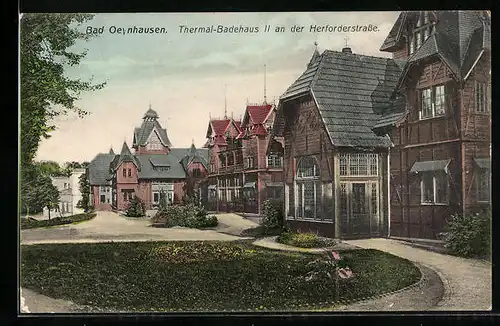 AK Bad Oeynhausen, Thermal-Badehaus II an der Herforderstrasse