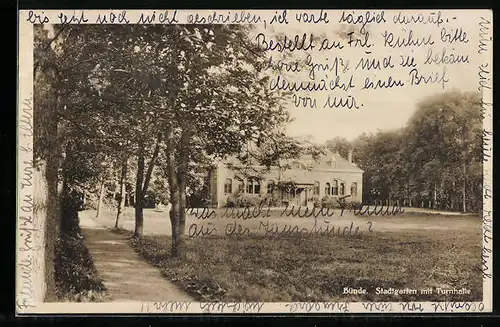 AK Bünde, Stadtgarten mit Turnhalle