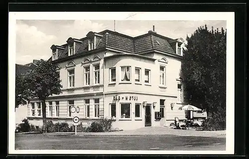 AK Bad Oeynhausen, Süd-Hotel, Strassenansicht