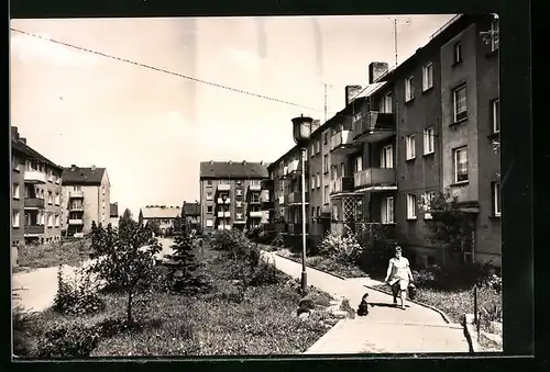 AK Hohenmölsen /Bez. Halle, Partie in der Albert-Kellermann-Strasse