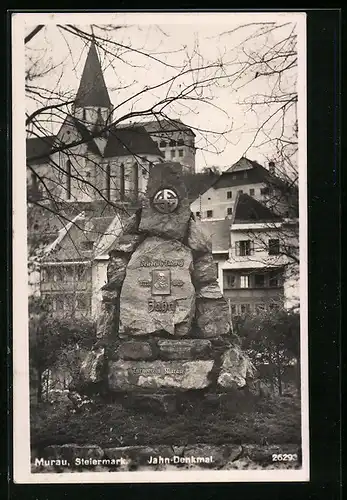 AK Murau, Jahn-Denkmal gegen die Kirche