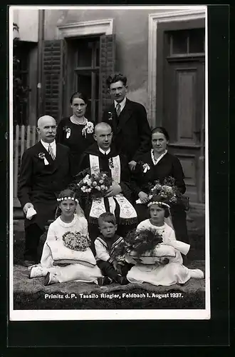 AK Feldbach, Primitz des P. Tassilo Riegler am 1.8.1937