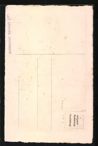 AK Innsbruck, Seilergasse mit Stadt-Turm