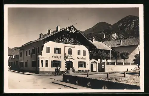 AK Zirl, Strassenpartie mit Gasthof Steinbock