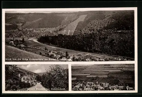 AK Hammer, Blick auf den Ort von der Eicherscheid Höhe, Blick auf Eifel