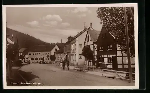 AK Heimbach / Eifel, Hotel Eifeler Hof, Strassenpartie