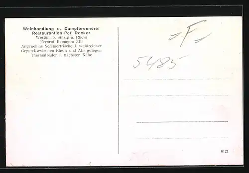 AK Westum, Gasthof Westumer Winzer-Verein