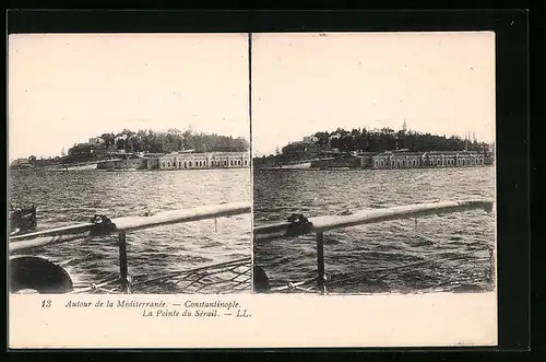Stereo-AK Constantinople, La Pointe du Serail