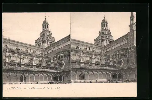 Stereo-AK L`Italie, La Chartreuse de Pavie