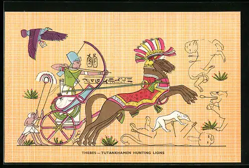 AK Thebes, Tutankhamen hunting Lions