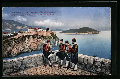 AK Lacroma /Ragusa, Panorama, Nationaltrachten
