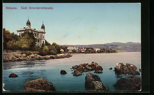 AK Abbazia, Südliche Strandpromenade