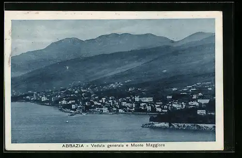 AK Abbazia, Veduta generale e Monte Maggiore