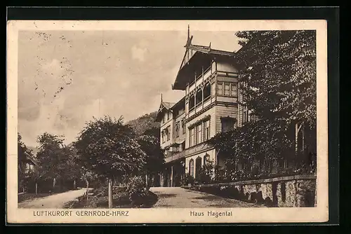 AK Gernrode /Harz, Haus Hagental