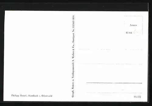 AK Sandbach i. Odenwald, Neustädter Strasse mit Geschäft