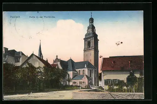 AK Haslach, Partie mit der Pfarrkirche