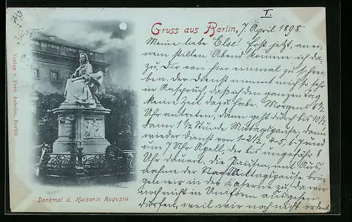 AK Berlin, Denkmal der Kaiserin Augusta