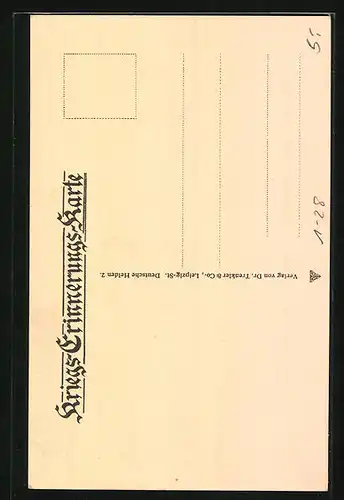 Künstler-AK Seitenportrait und Zitat Bismarck, Anlasskarte zum 100. Geburtstag 1915
