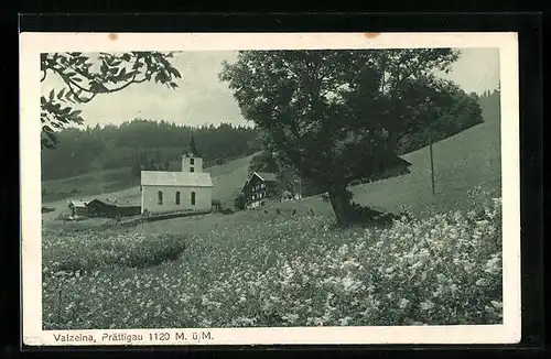 AK Valzeina /Prättigau, Teilansicht mit Kirche