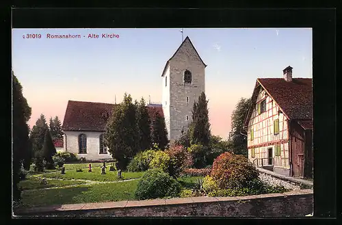 AK Romanshorn, Alte Kirche mit Kirchhof