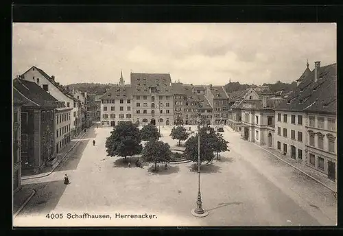 AK Schaffhausen, Herrenacker von oben gesehen