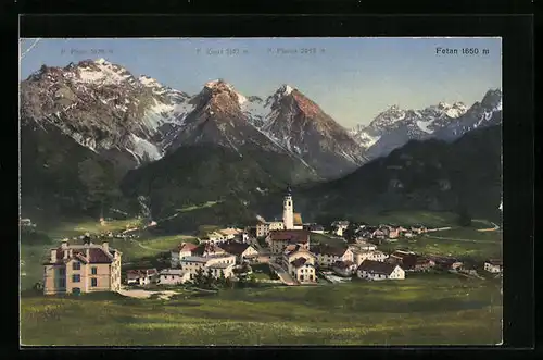 AK Fetan, Gesamtansicht mit Bergspitzen