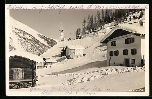 AK Monstein, Ortsansicht im Winter